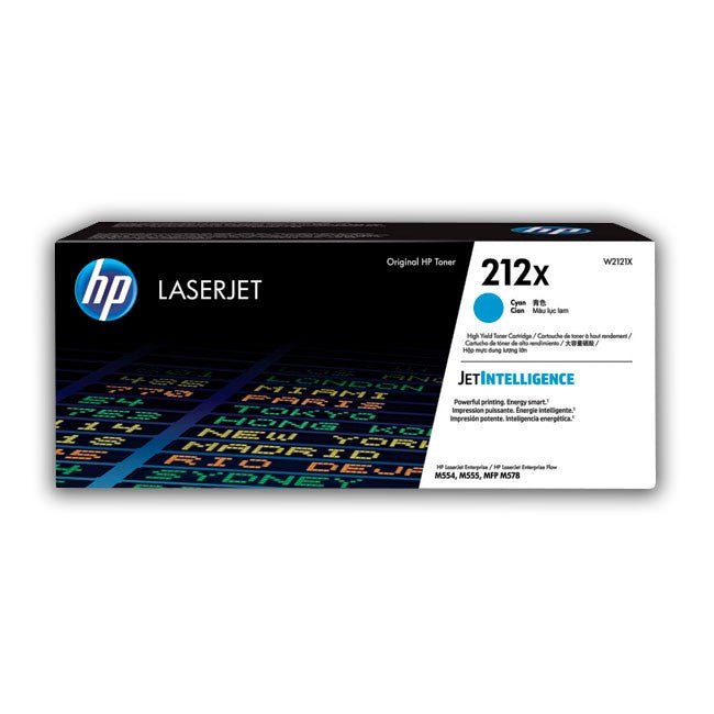 Cartucho de Tóner HP 212X W2121X Cian | Alto Rendimiento 10.000 páginas | Compatible con Color LaserJet Enterprise M554, M555, MFP M578 | Colores Vivos y Duraderos W2121X - SMART BUSINESS