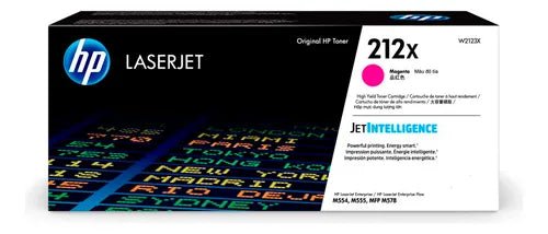 Cartucho de Tóner HP 212X W2123X Magenta | Alto Rendimiento 10.000 páginas | Compatible con Color LaserJet Enterprise M554, M555, MFP M578 | Colores Vivos y Duraderos W2123X - SMART BUSINESS
