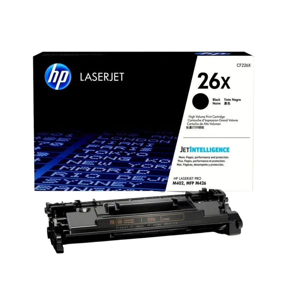 Cartucho de Tóner HP 26X CF226X Negro | Alto Rendimiento 9.000 páginas | Compatible con LaserJet Pro M402, MFP M426 | Impresión Nítida y Confiable CF226X - SMART BUSINESS