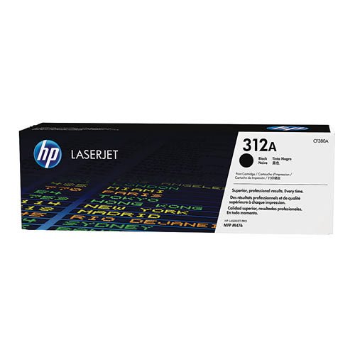 Cartucho de Tóner HP 312A CF380A Negro Rendimiento 2.400 páginas Compatible con Color LaserJet Pro M476 Texto Nítido y Gráficos Claro CF380A - SMART BUSINESS