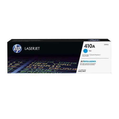 Cartucho de Tóner HP 410A CF411A Cian | Rendimiento 2.300 páginas | Compatible con Color LaserJet Pro M452, MFP M477 | Colores Brillantes y Confiables CF411A - SMART BUSINESS