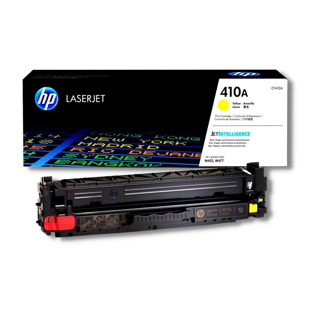 Cartucho de Tóner HP 410A CF412A Amarillo | Rendimiento 2.300 páginas | Compatible con Color LaserJet Pro M452, MFP M477 | Colores Brillantes y Confiables CF412A - SMART BUSINESS