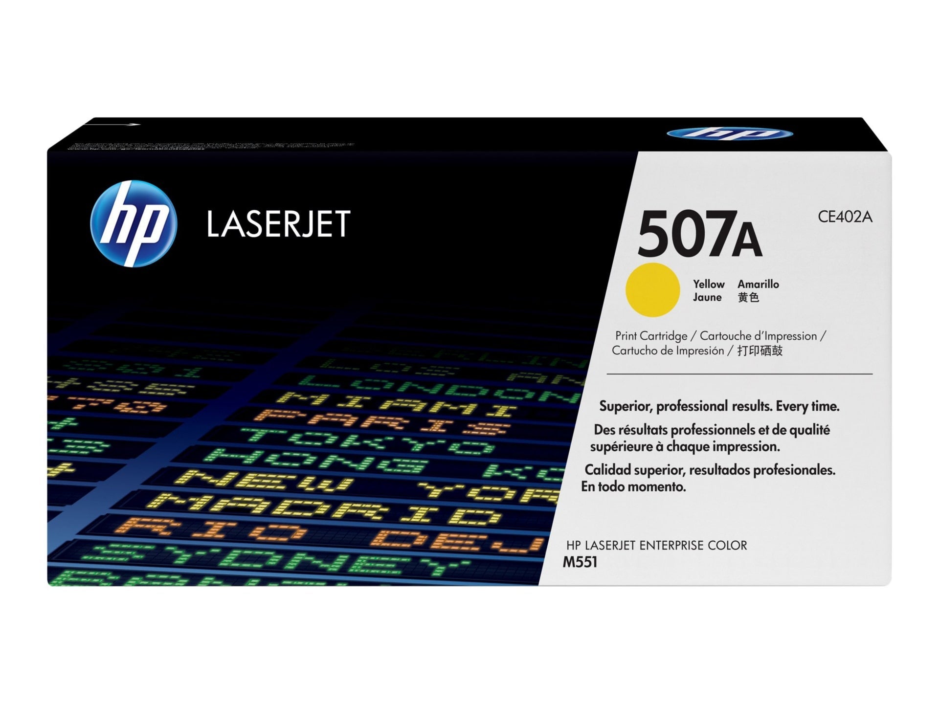 Cartucho de Tóner HP 507A CE402A Amarillo Rendimiento 6.000 páginas Compatible con LaserJet Enterprise M551, M575, M570 Color Profesional y Confiabl CE402A - SMART BUSINESS