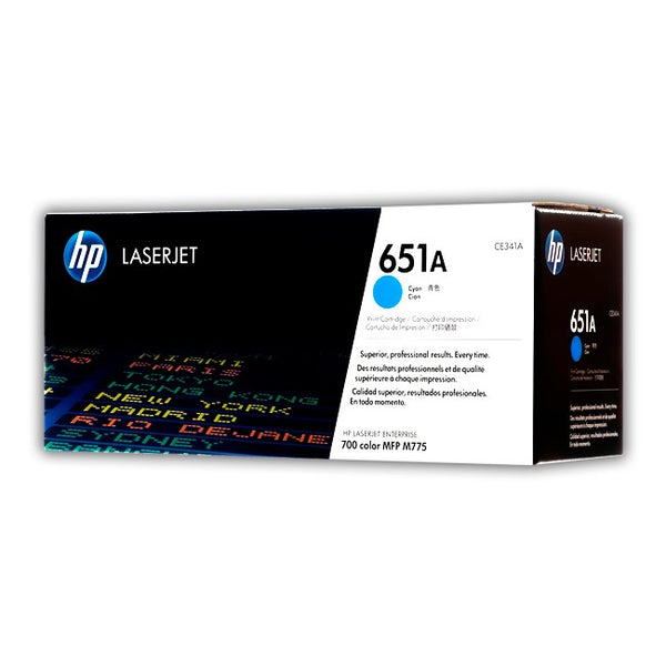 HP CE341A (651A) – TÓNER CYAN PARA LASERJET ENTERPRISE 700 ALTA CAPACIDAD 16,000 PÁGINAS COMPATIBLE CON IMPRESORAS HP CALIDAD DE IMPRESIÓN PROFESIONAL