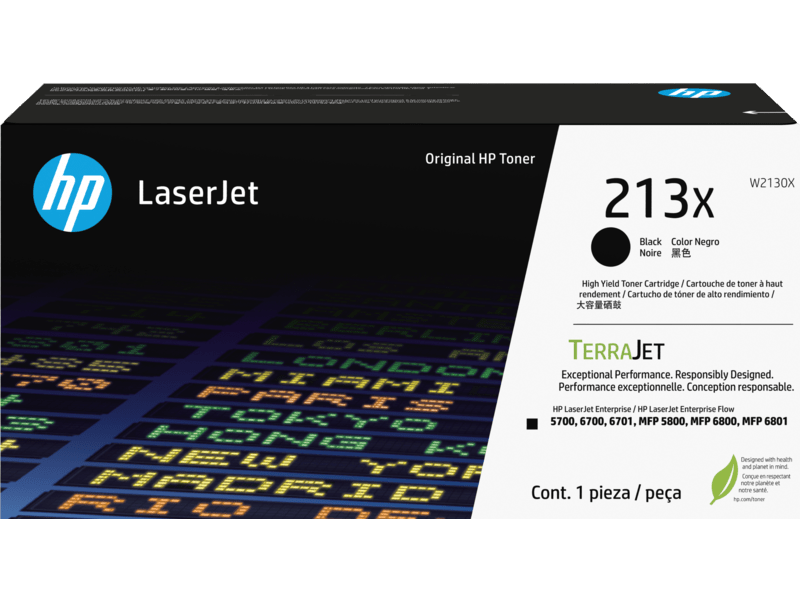 CARTUCHO DE TÓNER NEGRO DE ALTO RENDIMIENTO PARA IMPRESORA HP W2130X (213X) LASERJET 5800 ENTERPRISE, RINDE HASTA 9,000 PÁGINAS W2130X - SMART BUSINESS