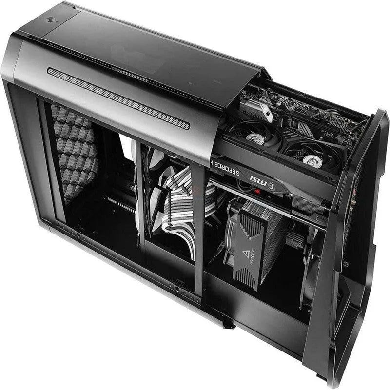 Case Antec Dark Cube Gaming Sin Fuente, Con Panel De Vidrio Templado, Iluminacion Led Rgb, Salida De Audio, 2 Puertos Usb, Color Negro (0-761345-80034 - SMART BUSINESS