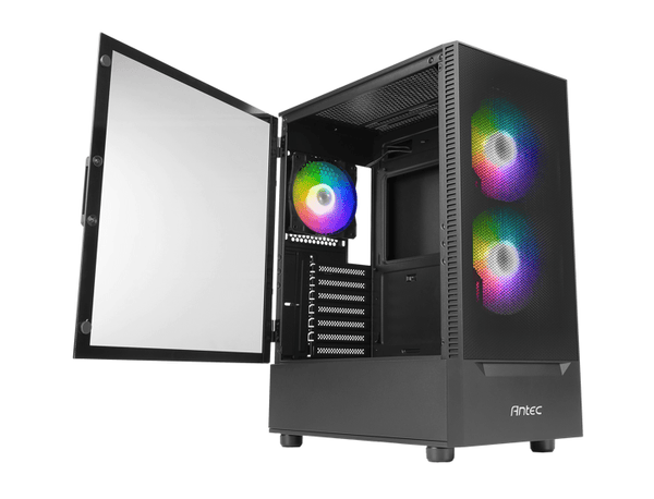 CASE Antec NX410 Mid - Tower con Ventana de Vidrio Templado, 3 Ventiladores ARGB Preinstalados, Soporte ATX, USB 3.0/2.0 0-761345-81041-8 - SMART BUSINESS