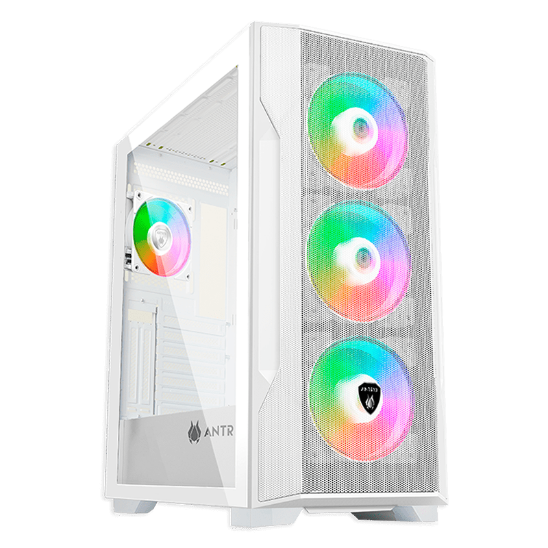CASE ANTRYX FX 710 WHITE, ARGB FAN X4, USB TIPO - C (AC - FX710W) AC- FX710W - SMART BUSINESS