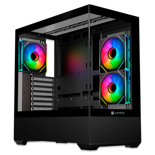 CASE ANTRYX FX 740 BLACK, ARGB FAN X3, USB TIPO-C (AC- FX740K) - SMART BUSINESS