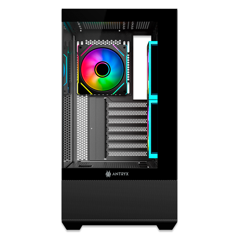 CASE ANTRYX FX 740 BLACK, ARGB FAN X3, USB TIPO-C (AC- FX740K) - SMART BUSINESS