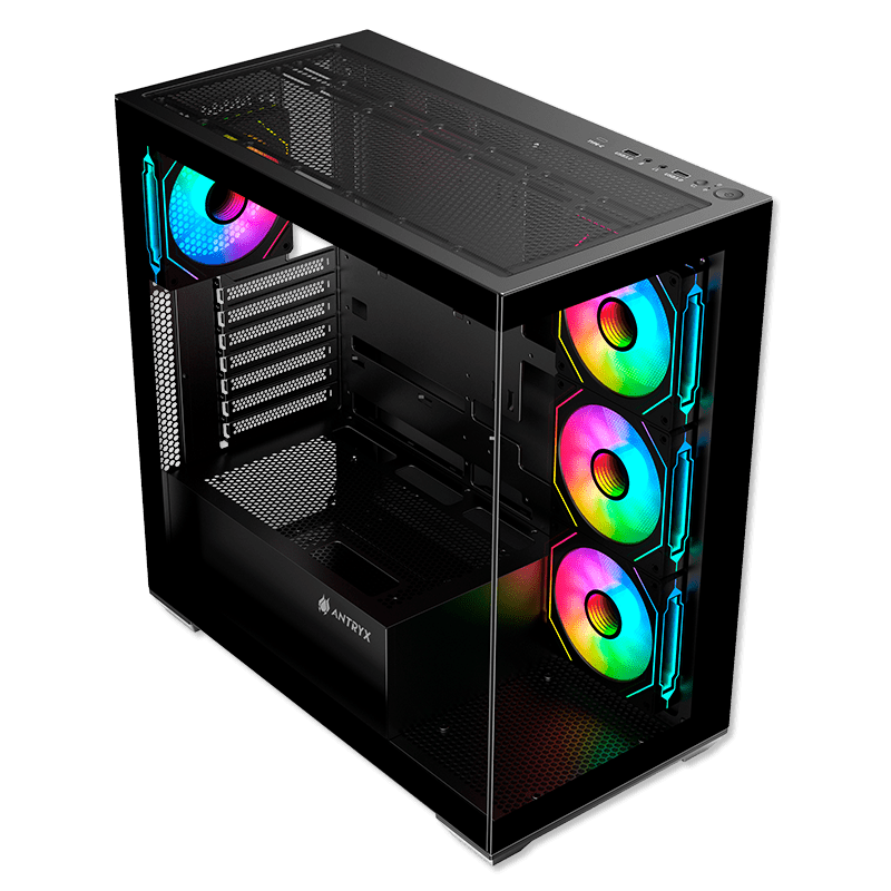 CASE ANTRYX FX 750 BLACK, ARGB FAN X4, USB TIPO - C (AC - FX750K) AC- FX750K - SMART BUSINESS
