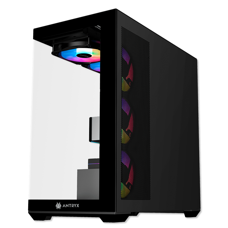 CASE ANTRYX FX 750 BLACK, ARGB FAN X4, USB TIPO - C (AC - FX750K) AC- FX750K - SMART BUSINESS
