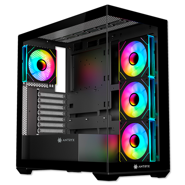 CASE ANTRYX FX 750 BLACK, ARGB FAN X4, USB TIPO-C (AC- FX750K) - SMART BUSINESS