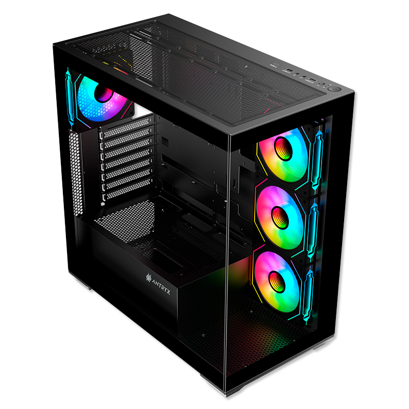 CASE ANTRYX FX 750 BLACK, ARGB FAN X4, USB TIPO-C (AC- FX750K) - SMART BUSINESS