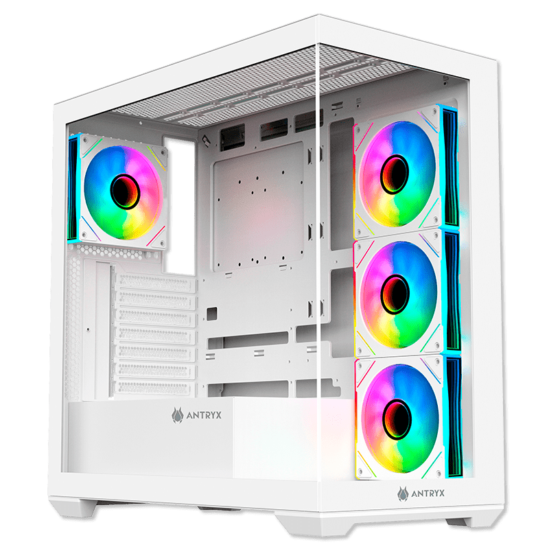 CASE ANTRYX FX 750 WHITE, ARGB FAN X4, USB TIPO - C (AC - FX750W) AC- FX750W - SMART BUSINESS