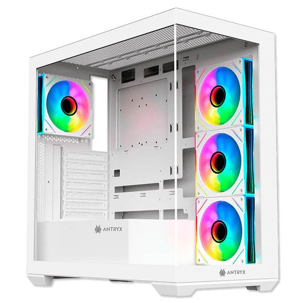 CASE ANTRYX FX 750 WHITE, ARGB FAN X4, USB TIPO - C (AC - FX750W) AC- FX750W - SMART BUSINESS