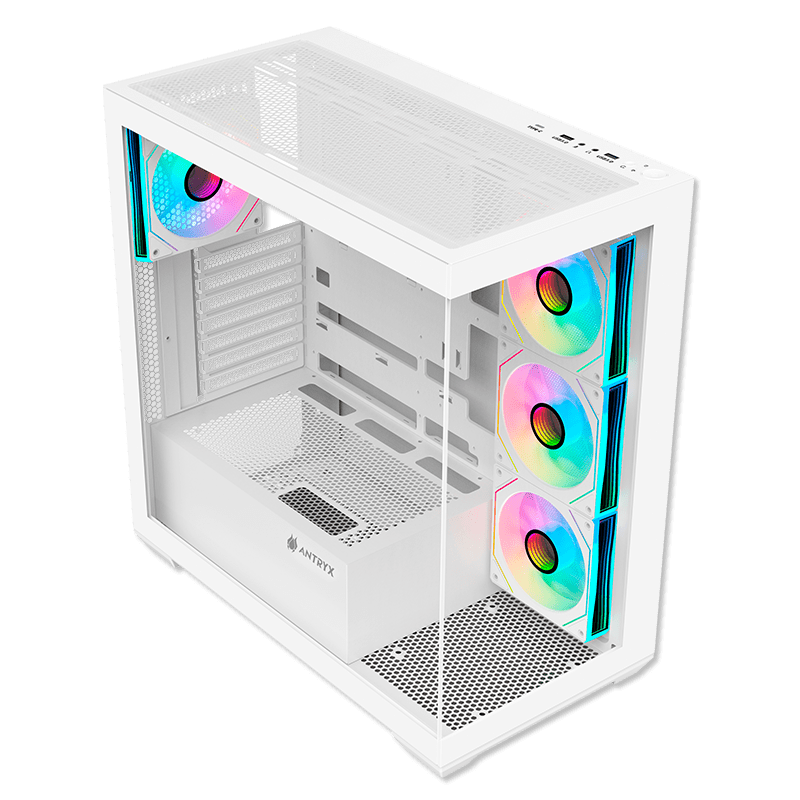 CASE ANTRYX FX 750 WHITE, ARGB FAN X4, USB TIPO - C (AC - FX750W) AC- FX750W - SMART BUSINESS