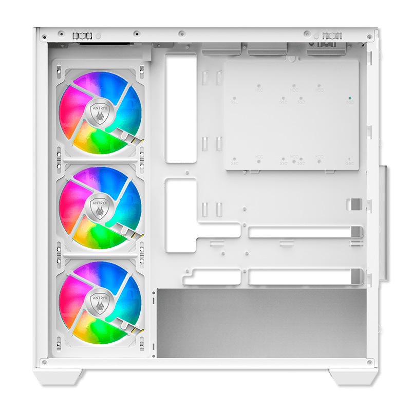CASE ANTRYX FX 750 WHITE, ARGB FAN X4, USB TIPO - C (AC - FX750W) AC- FX750W - SMART BUSINESS