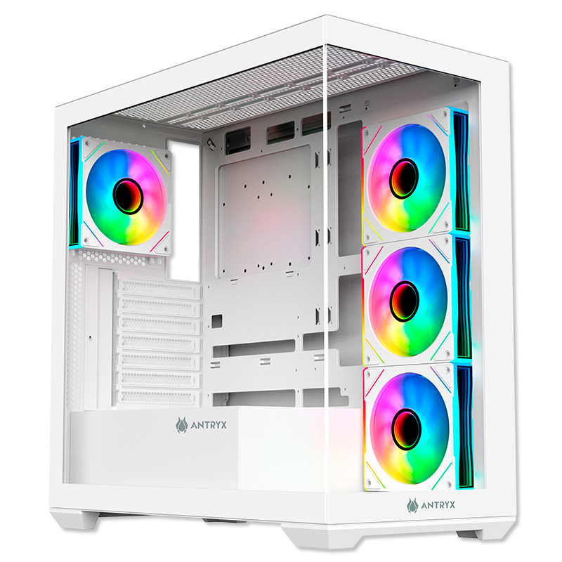 CASE ANTRYX FX 750 WHITE, ARGB FAN X4, USB TIPO-C (AC- FX750W) - SMART BUSINESS