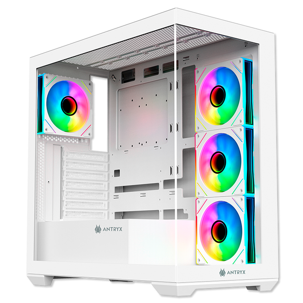 CASE ANTRYX FX 750 WHITE, ARGB FAN X4, USB TIPO-C (AC- FX750W) - SMART BUSINESS