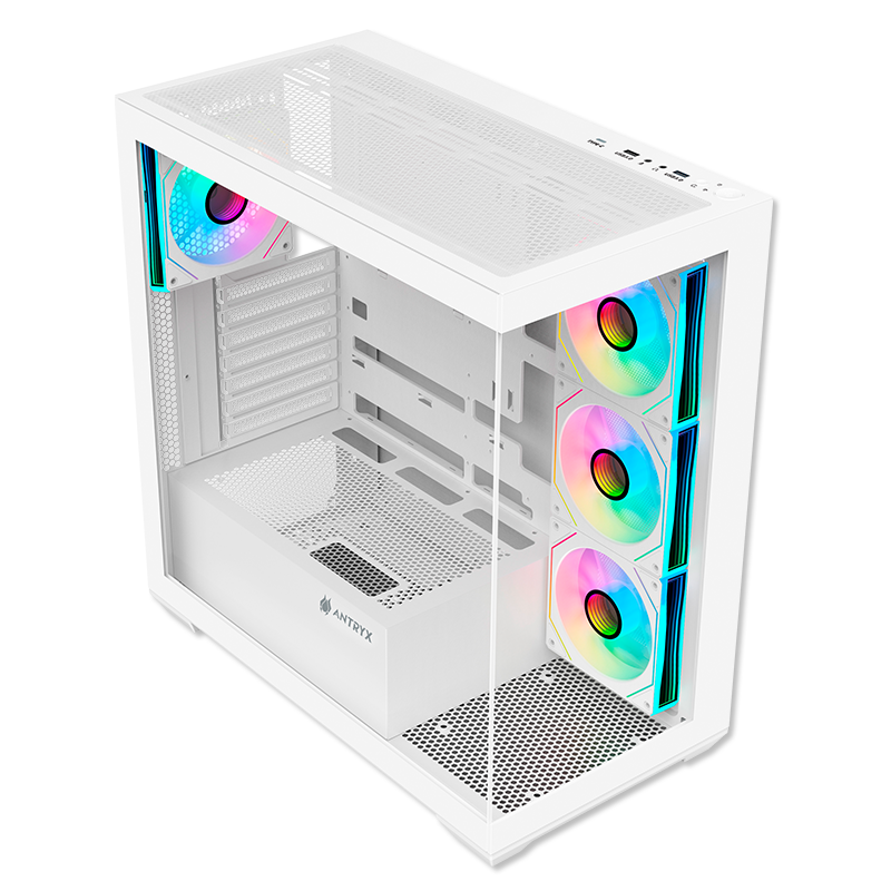 CASE ANTRYX FX 750 WHITE, ARGB FAN X4, USB TIPO-C (AC- FX750W) - SMART BUSINESS