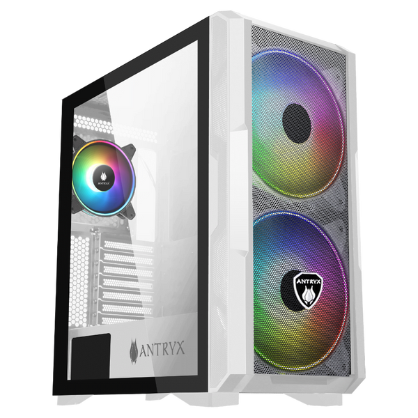 CASE ANTRYX FX CRUISER WHITE, ARGB FAN X3, VIDRIO  TEMPLADO & MESH (AC-FX573W-R1)  - SMART BUSINESS