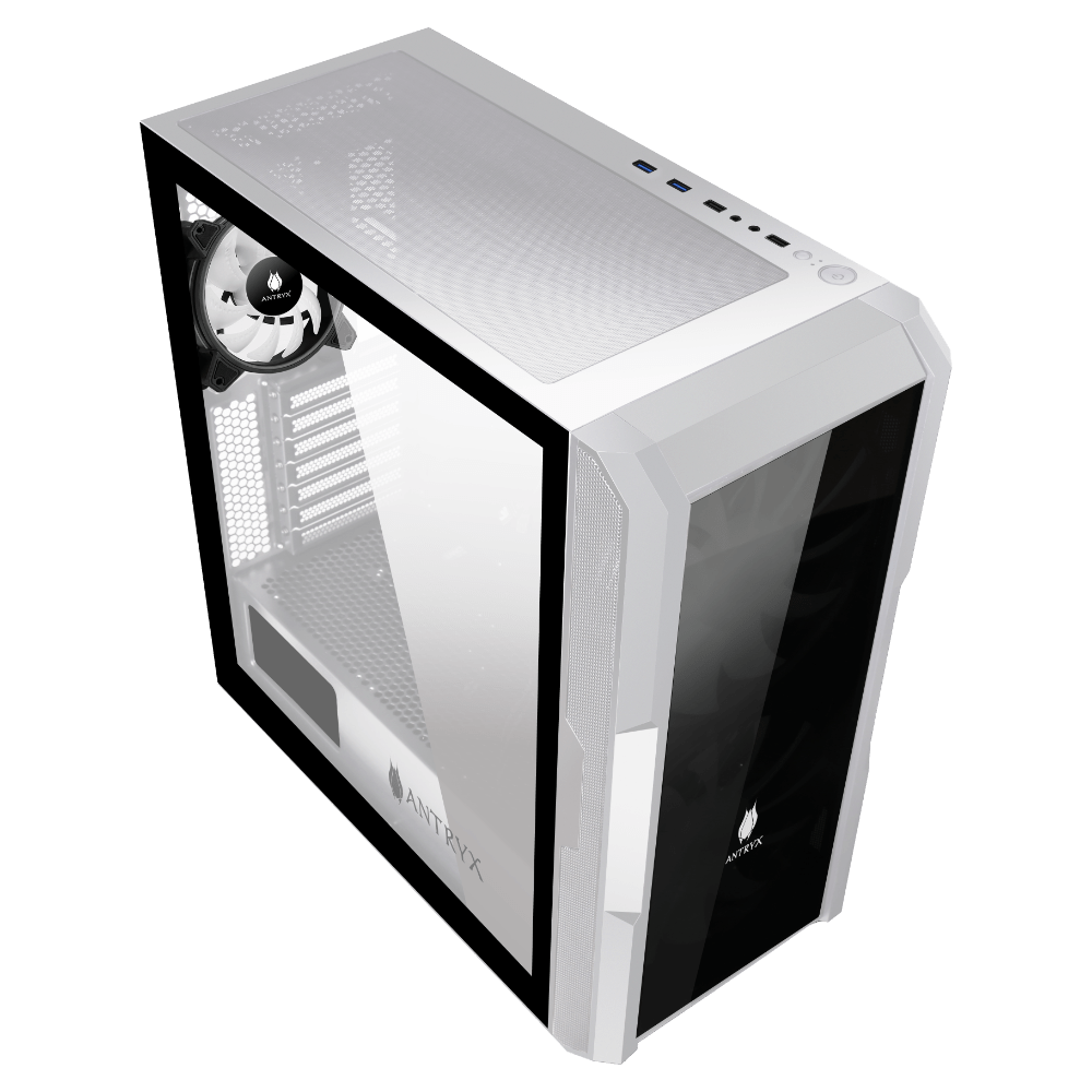 CASE ANTRYX FX CRUISER WHITE, ARGB FAN X3, VIDRIO  TEMPLADO & MESH (AC-FX573W-R1)  - SMART BUSINESS
