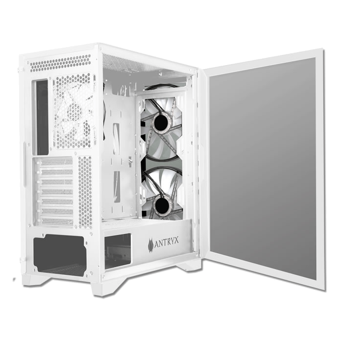 CASE ANTRYX FX CRUISER WHITE, ARGB FAN X3, VIDRIO  TEMPLADO & MESH (AC-FX573W-R1)  - SMART BUSINESS
