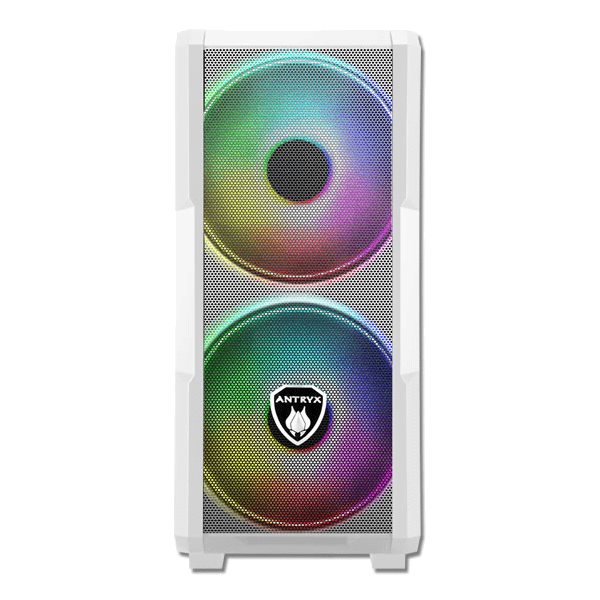 CASE ANTRYX FX CRUISER WHITE, ARGB FAN X3, VIDRIO  TEMPLADO & MESH (AC - FX573W - R1)  AC-FX573W-R1 - SMART BUSINESS