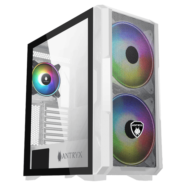 CASE ANTRYX FX CRUISER WHITE, ARGB FAN X3, VIDRIO  TEMPLADO & MESH (AC - FX573W - R1)  AC-FX573W-R1 - SMART BUSINESS