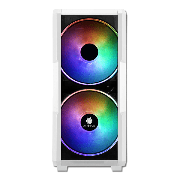CASE ANTRYX FX CRUISER WHITE, ARGB FAN X3, VIDRIO  TEMPLADO & MESH (AC - FX573W - R1)  AC-FX573W-R1 - SMART BUSINESS