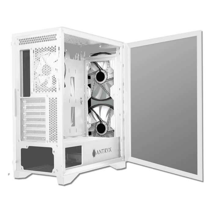 CASE ANTRYX FX CRUISER WHITE, ARGB FAN X3, VIDRIO  TEMPLADO & MESH (AC - FX573W - R1)  AC-FX573W-R1 - SMART BUSINESS