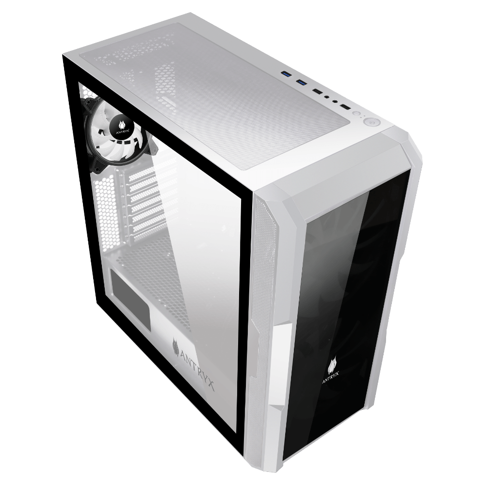 CASE ANTRYX FX CRUISER WHITE, ARGB FAN X3, VIDRIO  TEMPLADO & MESH (AC - FX573W - R1)  AC-FX573W-R1 - SMART BUSINESS