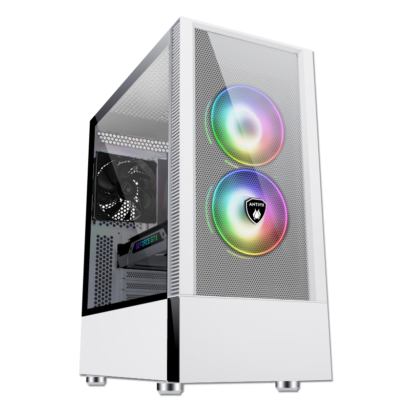 CASE ANTRYX RX 460 MESH WHITE USB3.0, FAN X3, VIDRIO  TEMPLADO (AC-RX460MW) - SMART BUSINESS