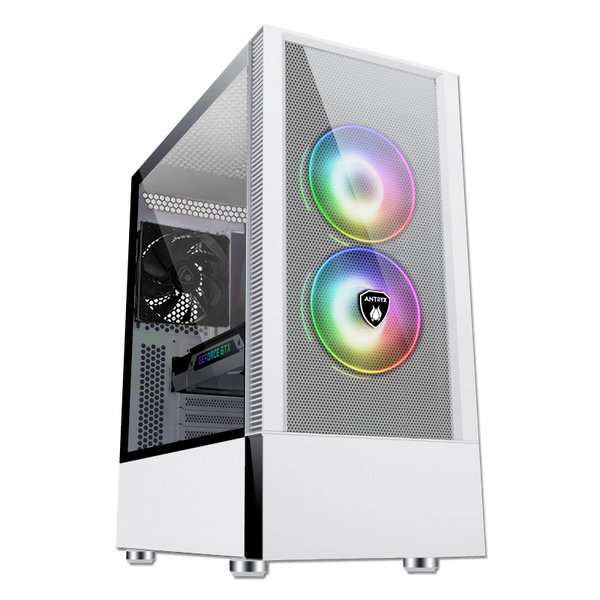 CASE ANTRYX RX 460 MESH WHITE USB3.0, FAN X3, VIDRIO  TEMPLADO (AC-RX460MW) - SMART BUSINESS