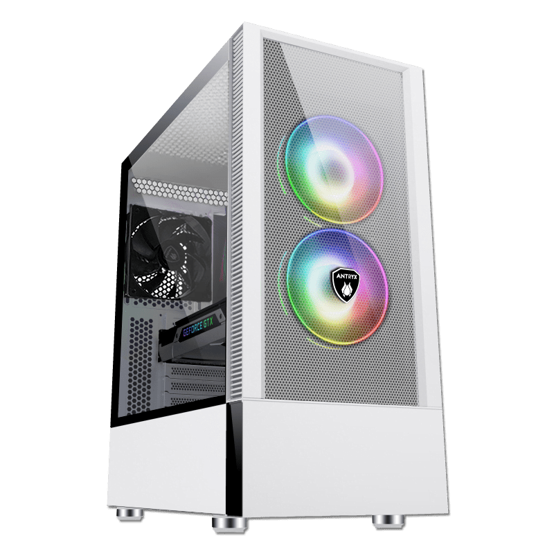 CASE ANTRYX RX 460 MESH WHITE USB3.0, FAN X3, VIDRIO  TEMPLADO (AC - RX460MW) AC-RX460MW - SMART BUSINESS