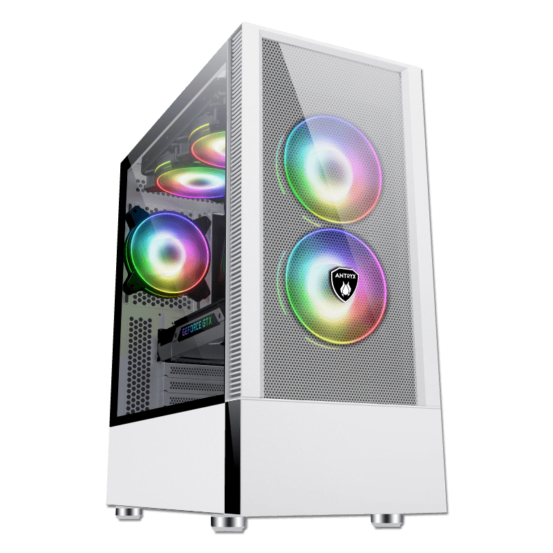 CASE ANTRYX RX 460 MESH WHITE USB3.0, FAN X3, VIDRIO  TEMPLADO (AC - RX460MW) AC-RX460MW - SMART BUSINESS