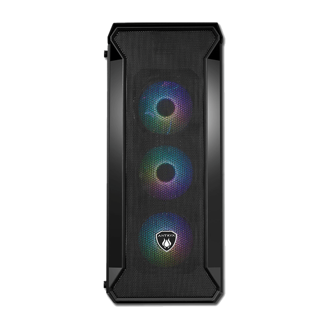CASE ANTRYX SENTRY SE S/FUENTE (AC - FX260SEK - T3DR) PANEL DE VIDRIO | 3 VENTILADORES | LED ARGB | NEGRO AC-FX260SEK-T3DR - SMART BUSINESS