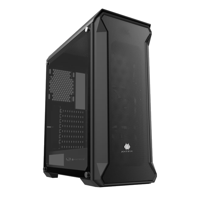 CASE ANTRYX SENTRY SE S/FUENTE (AC - FX260SEK - T3DR) PANEL DE VIDRIO | 3 VENTILADORES | LED ARGB | NEGRO AC-FX260SEK-T3DR - SMART BUSINESS