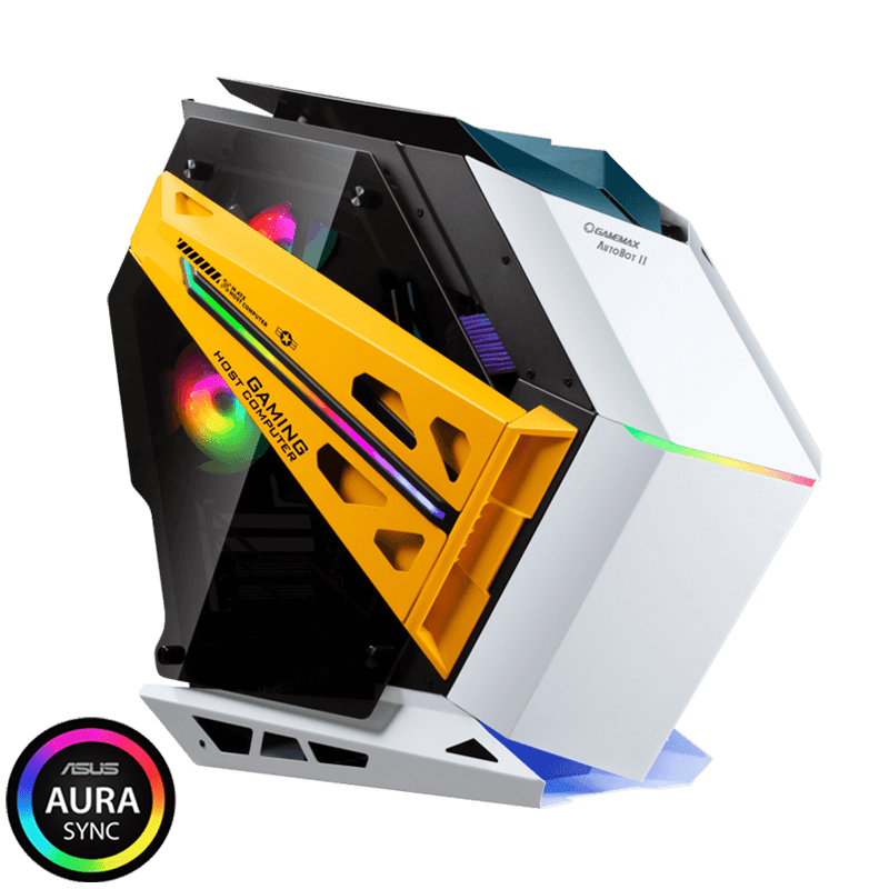 CASE ATX AUTOBOT 2 Aluminio, Case sin Fuente, 2xUSB 3.0, Audio HD, 2x12CM LED RGB COOLER, VT lateral, Full Aluminio, Medidas: 620 x 280 x 560mm, 1x3.5HDD + 3x2.5SDD interno AUTOBOT-2-ALUMINIO - SMART BUSINESS