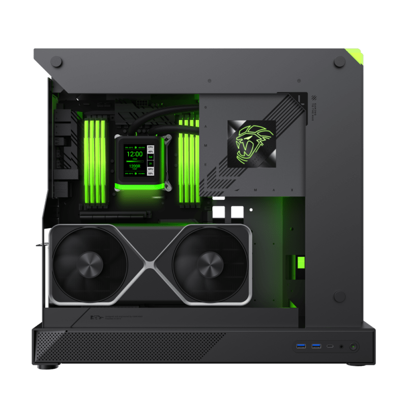 CASE ATX BLADE CONCEPT, Case sin Fuente, 2xUSB 3.0, Audio HD, USB TYPE C, FULL RGB, OPEN AIR, 277 LEDS, Medidas: 498 x 254 x 463mm, 2x3.5HDD interno, 2x2.5SDD BLADE-CONCEPT - SMART BUSINESS
