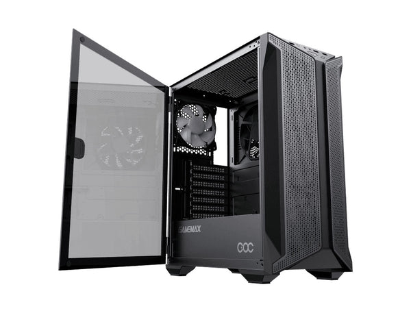CASE ATX, BRUFEN C1, Case sin Fuente, 1xUSB 2.0, 2xUSB3.0, Audio HD, Banda ARGB, 1x12CM LED ARGB COOLER, 1x14CM Overclocking COOLER, VT lateral, Medidas: 436 x 210 x 461mm, 2x3.5HDD+ 2X2.5SDD interno BRUFEN-C1 - SMART BUSINESS