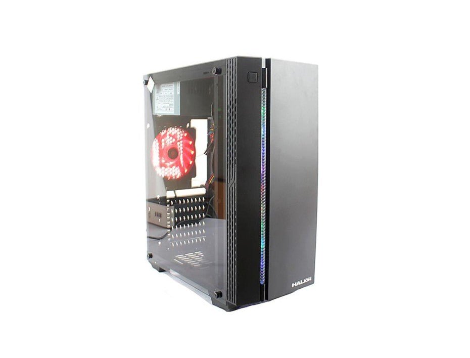 CASE ATX BULL 5516, FUENTE 350W, 1xUSB 2.0, 1xUSB 3.0, Audio HD, 1x 12CM LED ROJO COOLER, Banda RGB, VT lateral, Medidas: 380 x 185 x 440mm, 2x3.5HDD, 2x2.5SDD interno BULL-5516 - SMART BUSINESS