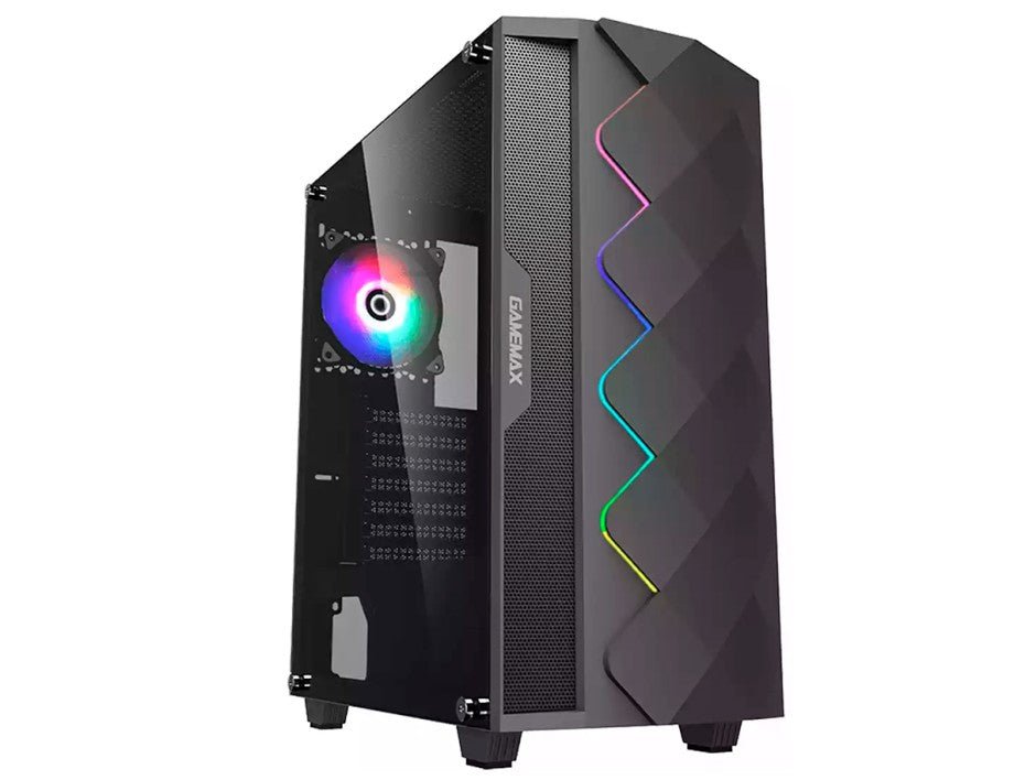 CASE ATX DIAMOND COC BK, Case sin Fuente, 1xUSB 2.0, 1xUSB3.0, Audio HD, Banda ARGB, 1x12CM LED ARGB COOLER, 1x14CM Overclocking COOLER, VT lateral, Medidas: 421 x 210 x 460mm, 2x3.5HDD+ 2X2.5SDD interno DIAMOND-COC-BK - SMART BUSINESS