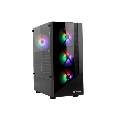 CASE ATX DRAGON CR15, FUENTE 500W, 2XUSB 2.0, 1XUSB 3.0, AUDIO HD, 4X12CM LED RAINBOW COOLER, VT FRONTAL Y LATERAL, MEDIDAS: 365 X 200 X 455MM, 2X3.5HDD, 2X2.5SDD INTERNO DRAGON-CR15 - SMART BUSINESS