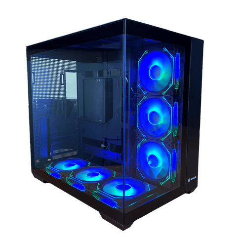 CASE ATX, FISH TANK C708, Case sin Fuente, 1xUSB2.0, 1xUSB3.0, Audio HD, 6x12CM LED ARGB COOLER, Control remoto, VT lateral y frontal, Medidas: 425 x 285 x 415mm, 1x3.5HDD, 2x2.5SDD interno FISH-TANK-C708-BL - SMART BUSINESS
