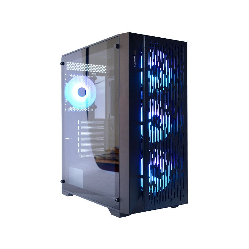 CASE ATX FOXTROT 01, Case sin Fuente, 2xUSB 2.0, 1xUSB 3.0, Audio HD, 4x12CM LED ARGB COOLER, VT lateral, Medidas: 410 x 210 x 450 mm, 2x3.5HDD, 2x2.5SDD interno FOXTROT-01 - SMART BUSINESS