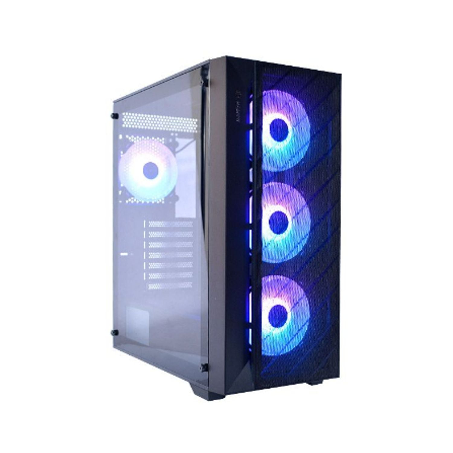 CASE ATX FOXTROT 02, Case sin Fuente, 2xUSB 2.0, 1xUSB 3.0, Audio HD, 4x12CM LED ARGB COOLER, VT lateral. Medidas: 410 x 210 x 450 mm, 2x3.5HDD, 2x2.5SDD interno FOXTROT-02 - SMART BUSINESS