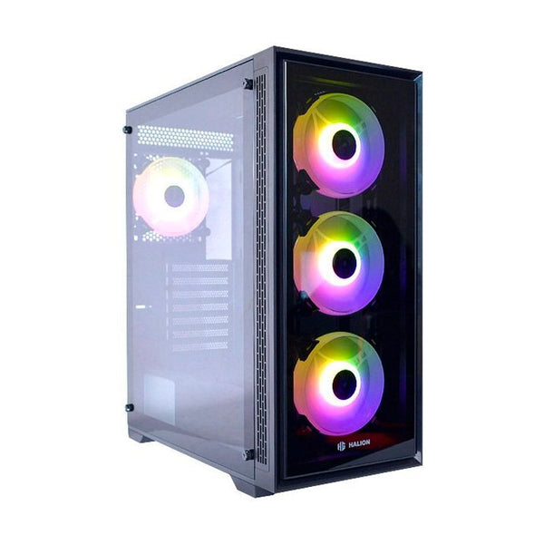 CASE ATX FOXTROT 05 Case sin Fuente 2xUSB 2.0, 1xUSB 3.0, Audio HD, 4x12CM LED ARGB COOLER, VT lateral Medidas: 410 x 210 x 450 mm 2x3.5HDD, 2x2.5SDD interno FOXTROT-06 - SMART BUSINESS
