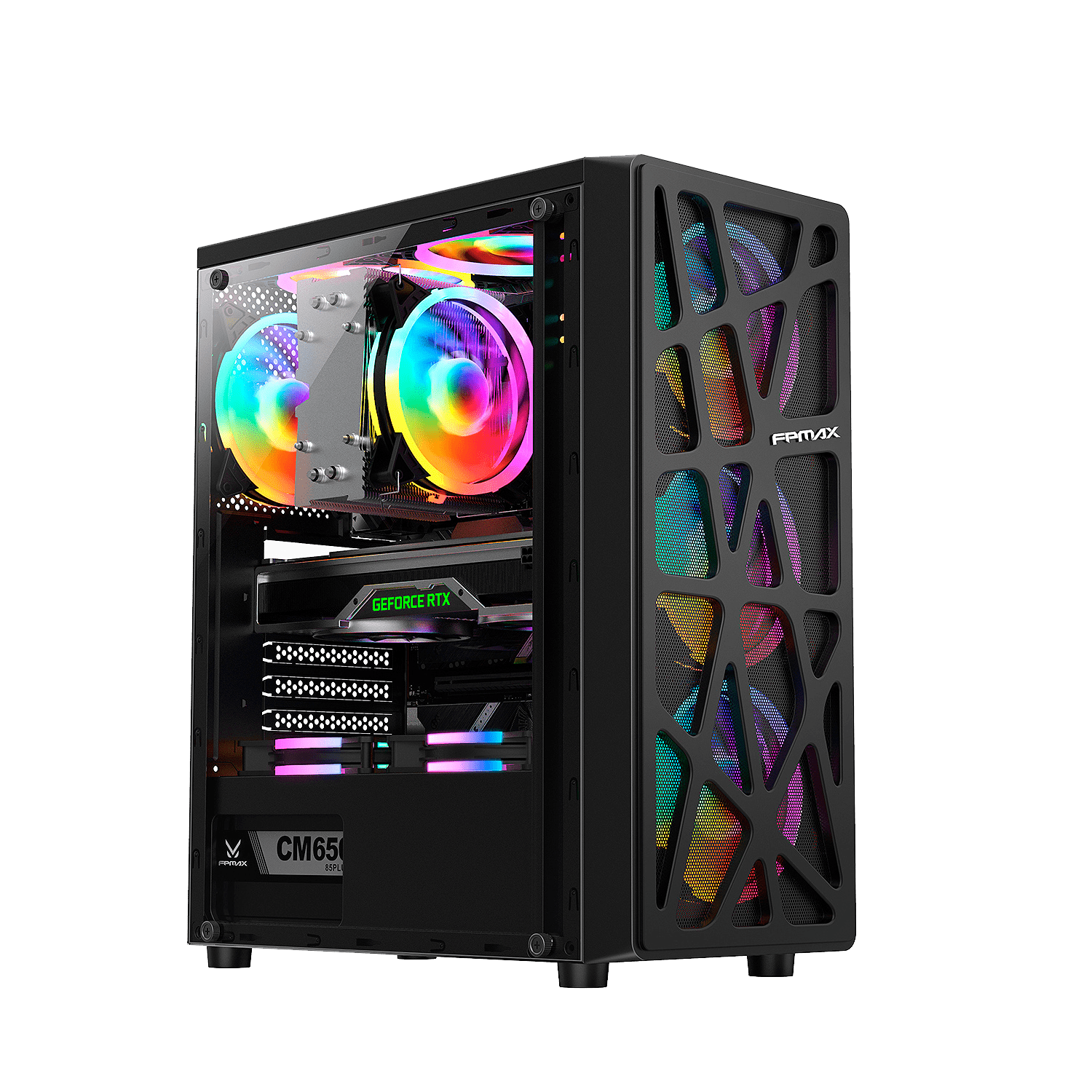 CASE ATX GAMER CORTEX NEGRO, Case sin Fuente, 1xUSB 2.0, 1xUSB 3.0, 1xUSB C, 1xAUDIO, 1xMIC, Acrilico lateral, Malla frontal. Medidas: 355 x 180 x 425mm, 2x3.5HDD, 1x2.5SDD interno. CORTEX-NEGRO - SMART BUSINESS
